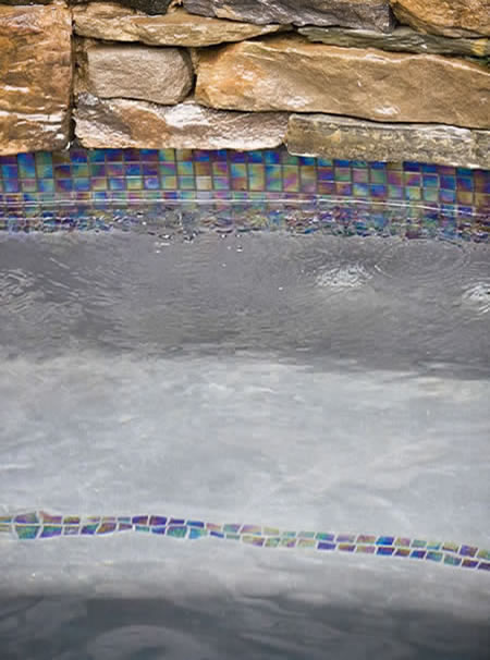Hermosa Beach Lap Pool with Spa Rock Features Custom Tile 3
