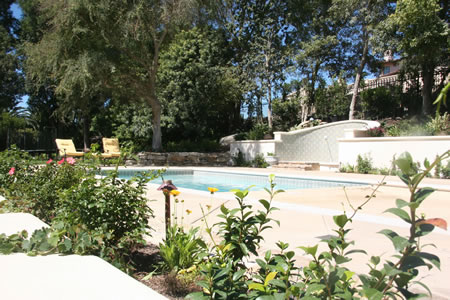 Palos Verdes Estates Pool Water Fountian Outdoor Fireplace 4