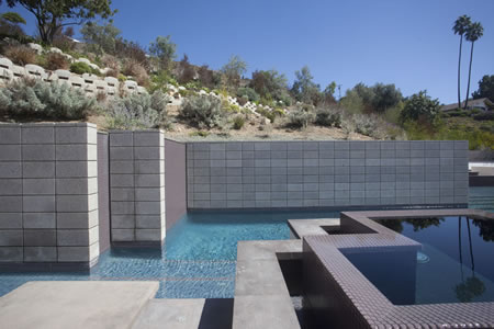 Rolling Hills Negative Edge Pool with Elevated Spa 1