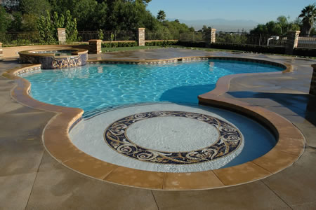 Rancho Palos Verdes Pool Spa Custom Mosaics & Crystal    Fountains 19