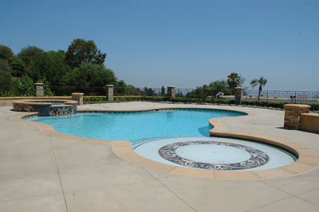 Rancho Palos Verdes Pool Spa Custom Mosaics & Crystal    Fountains 3