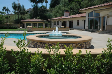Rancho Palos Verdes Pool Spa Custom Mosaics & Crystal    Fountains 7