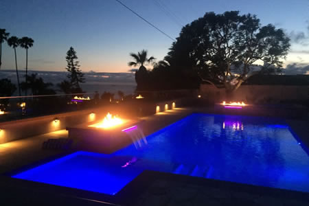 Rancho Palos Verdes Pool Spa with Water & Fire Features 10