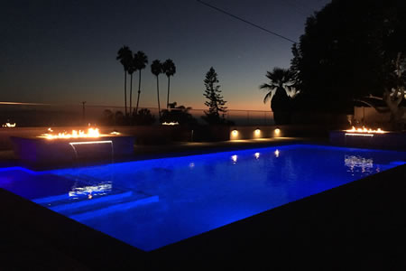 Rancho Palos Verdes Pool Spa with Water & Fire Features 5