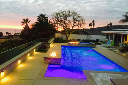 Rancho Palos Verdes Pool Spa with Water & Fire Features 6